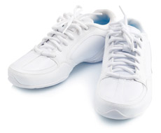 Clean, White odour-free shoes
